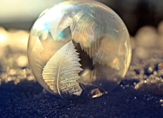 Bevroren zeepbellen fotograferen